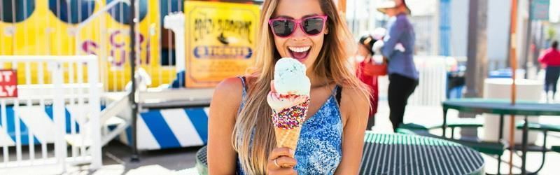 Girl Eating Cone Icream