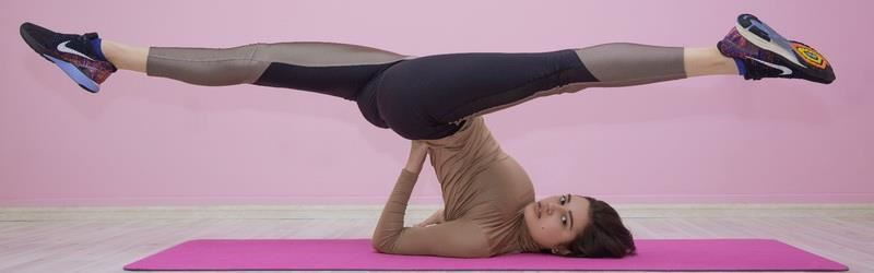 Leg Stretch On Pink Sheet