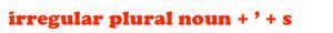 Irregular Plural