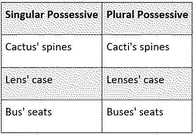 Plural Possessive Nouns